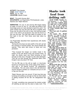 ACTIVITY: Sea disaster CASE: GSAF 1964.07.15 DATE: July 15