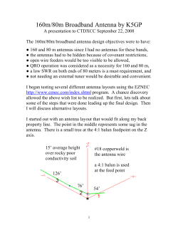 160m/80m Broadband Antenna by K5GP