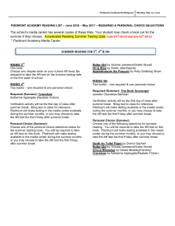 Required Summer Reading