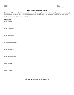 The President`s Hats Illustrations on the Back