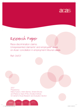 Race discrimination claims