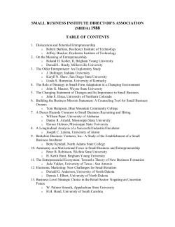 1988 - Small Business Institute