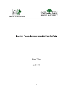 People`s Power: Lessons from the First Intifada