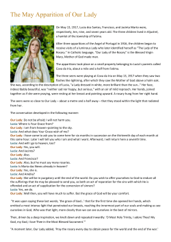 Apparitions of Our Lady of Fatima