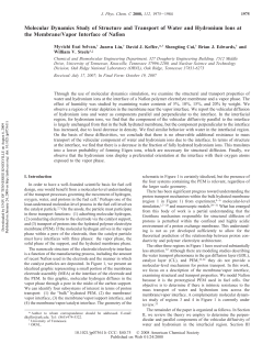 Molecular Dynamics Study of Structure and Transport of Water and