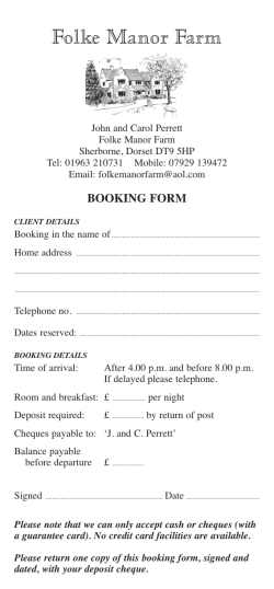 to booking forms