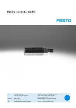 Proximity sensors SIE&hellip;, inductive
