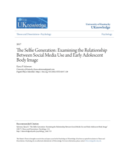 The Selfie Generation: Examining the Relationship