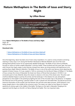 Nature Methaphors in The Battle of Issus and