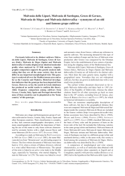 Malvasia delle Lipari, Malvasia di Sardegna, Greco di - Vitis-vea