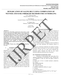 demarcation of saline belt using combination of wenner
