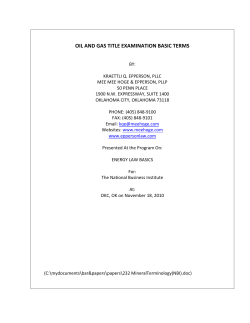 oil and gas title examination basic terms