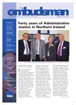 Forty years of Administrative Justice in Northern Ireland