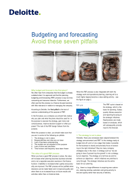 Budgeting and forecasting Avoid these seven pitfalls