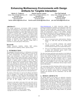 Enhancing Multisensory Environments with Design Artifacts for
