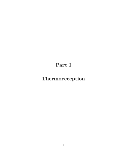 Part I Thermoreception