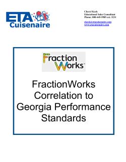 FractionWorks Correlation to Georgia Performance Standards
