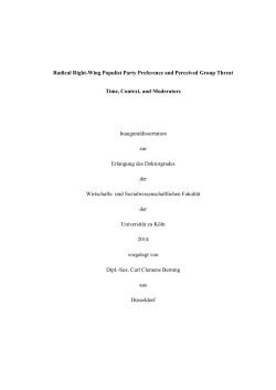 Radical Right-Wing Populist Party Preference and Perceived Group