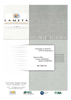 Knowledge Accumulation within an Organization