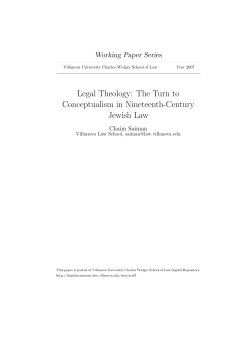 Legal Theology: The Turn to Conceptualism in Nineteenth