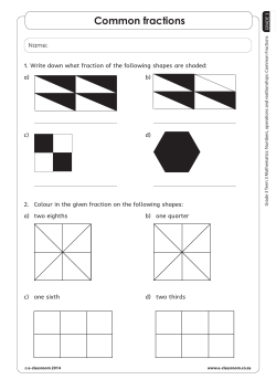 Common fractions - E