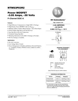 NTMS3P03R2 Power MOSFET -3.05 Amps, -30 Volts