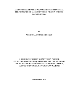 Accounts receivables management and financial performance of