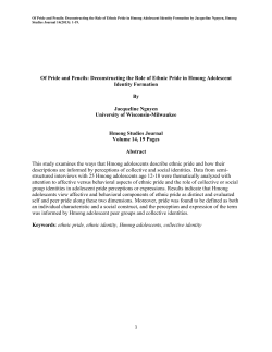 Of Pride and Pencils - Hmong Studies Journal