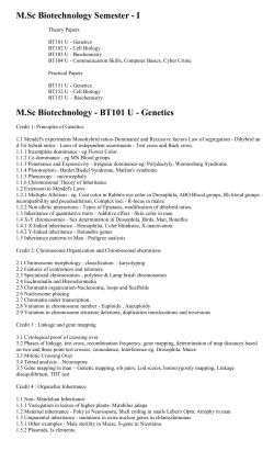 I M.Sc Biotechnology - Telangana University