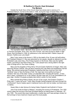 St Swithun`s Church, East Grinstead The Martyrs