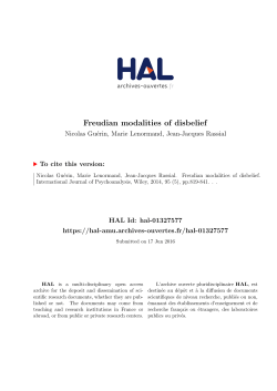 Freudian modalities of disbelief