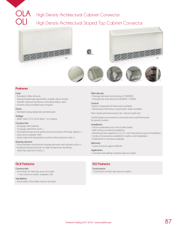 OLA High Density Architectural Cabinet Convector OLI High Density