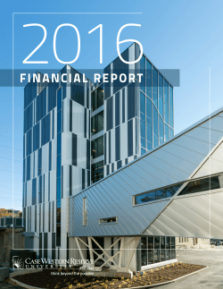 2016 Financial Report - Case Western Reserve University