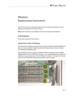 Power Mac G5 Memory Replacement Instructions (Do It Yourself