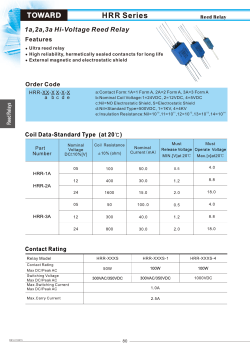 1a,2a,3a Hi-Voltage Reed Relay