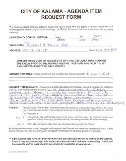 A. Fireworks Ordinance – Richard Voss