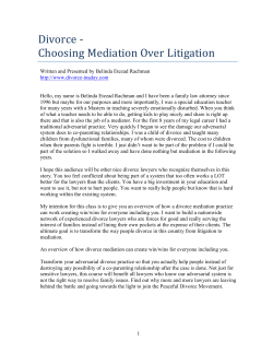 Choosing Mediation Over Litigation