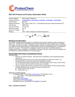 EDC-HCl Protocol and Product Information Sheet
