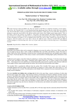 Personlized Web Crawler for Invisible Web