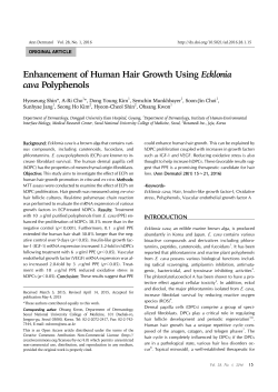 Enhancement of Human Hair Growth Using Ecklonia cava