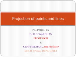 Projection of points and lines