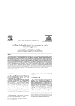 Modelling of infrared heating of thermoplastic sheet used in