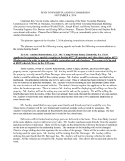 Nov 2014 - Penn Township