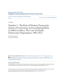The Role of Western Democratic System of Governance in