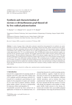 Synthesis and characterization of styrene-co-divinylbenzene