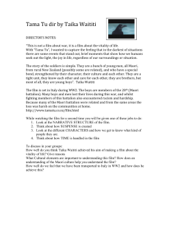 Tama Tu dir by Taika Waititi