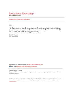 A rhetorical look at proposal writing and reviewing in transportation