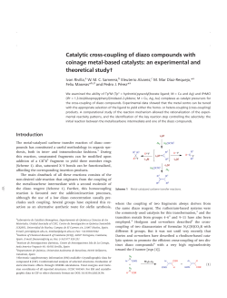 PAPER Catalytic cross-coupling of diazo compounds with coinage