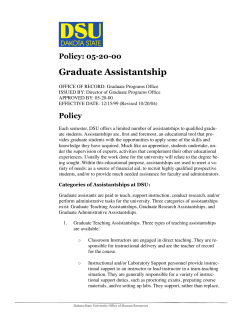 Graduate Assistantship - Dakota State University