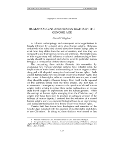 human origins and human rights in the genome age
